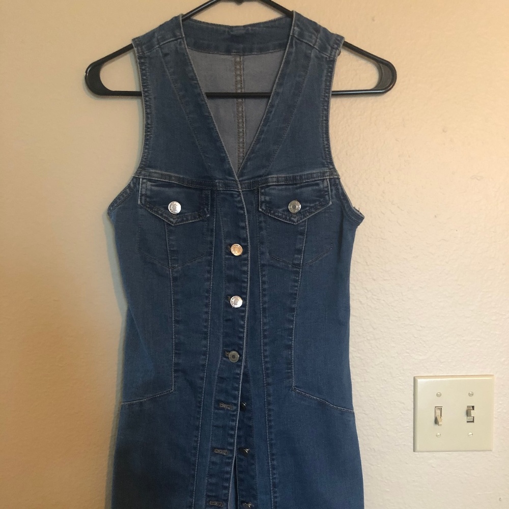 Jean Dress- Button Down